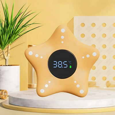 thermomètre de bain ploupi étoile jaune écran digital