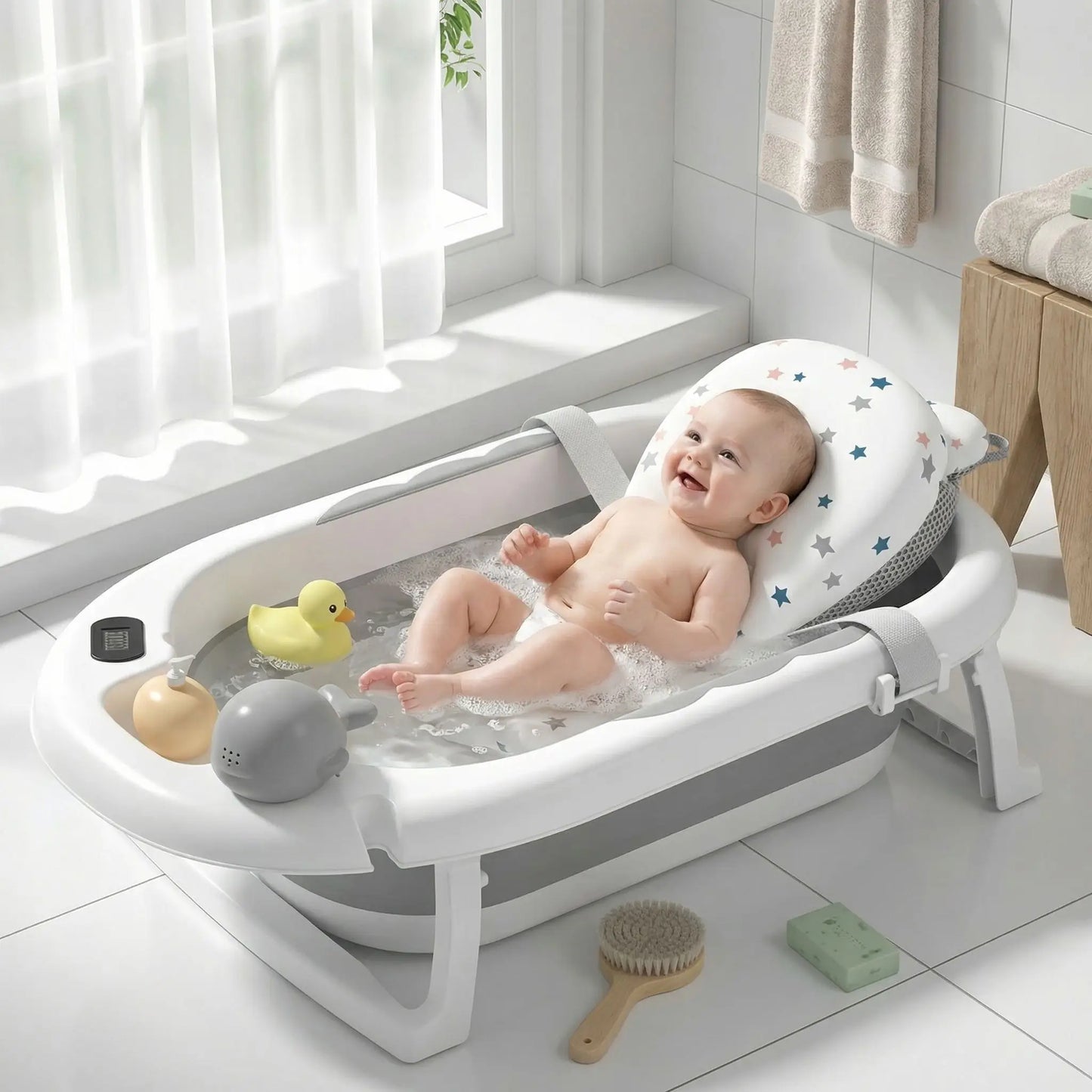 baignoire bébé lunabub surface adhérente