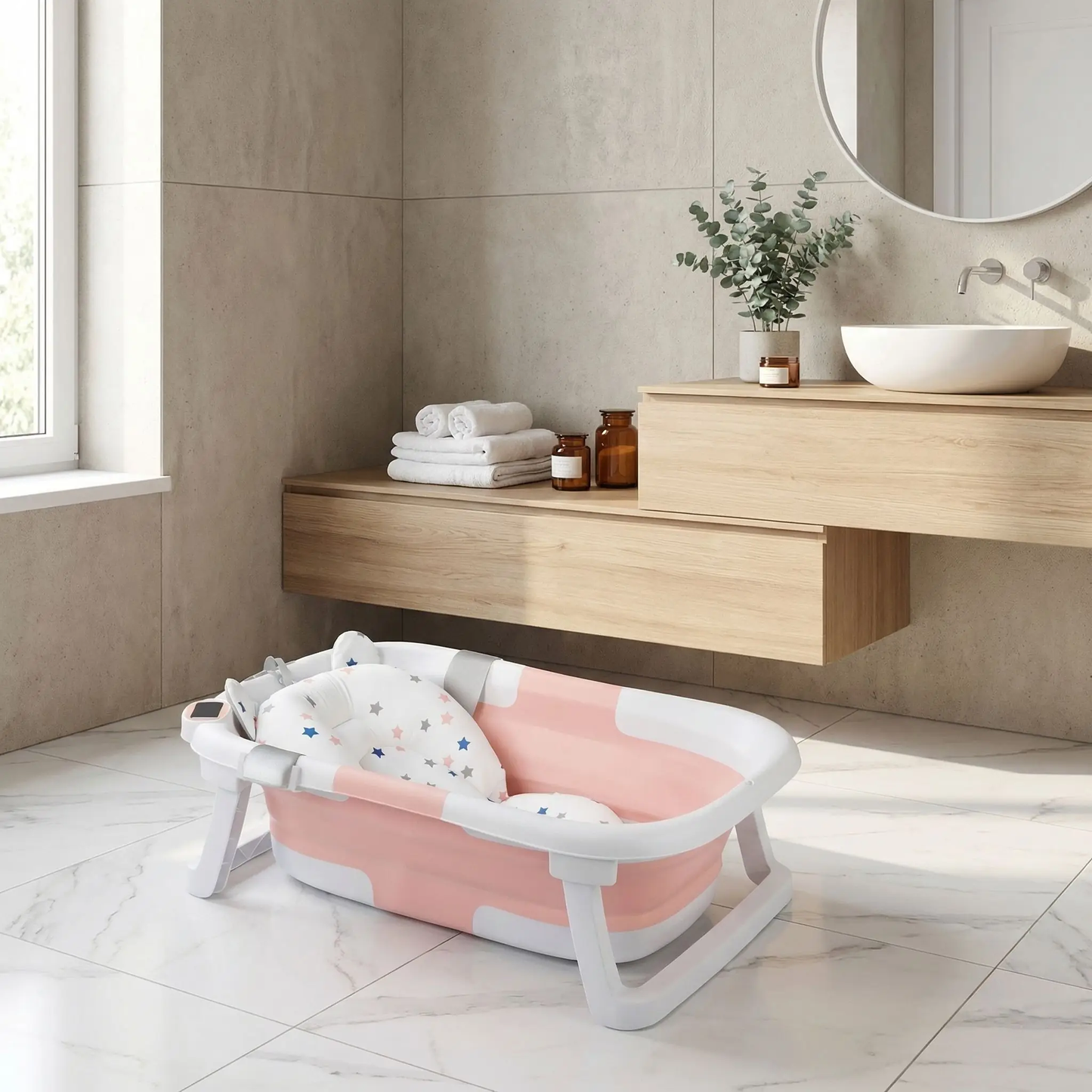 baignoire bébé pliable cocoonspa coussin ergonomique