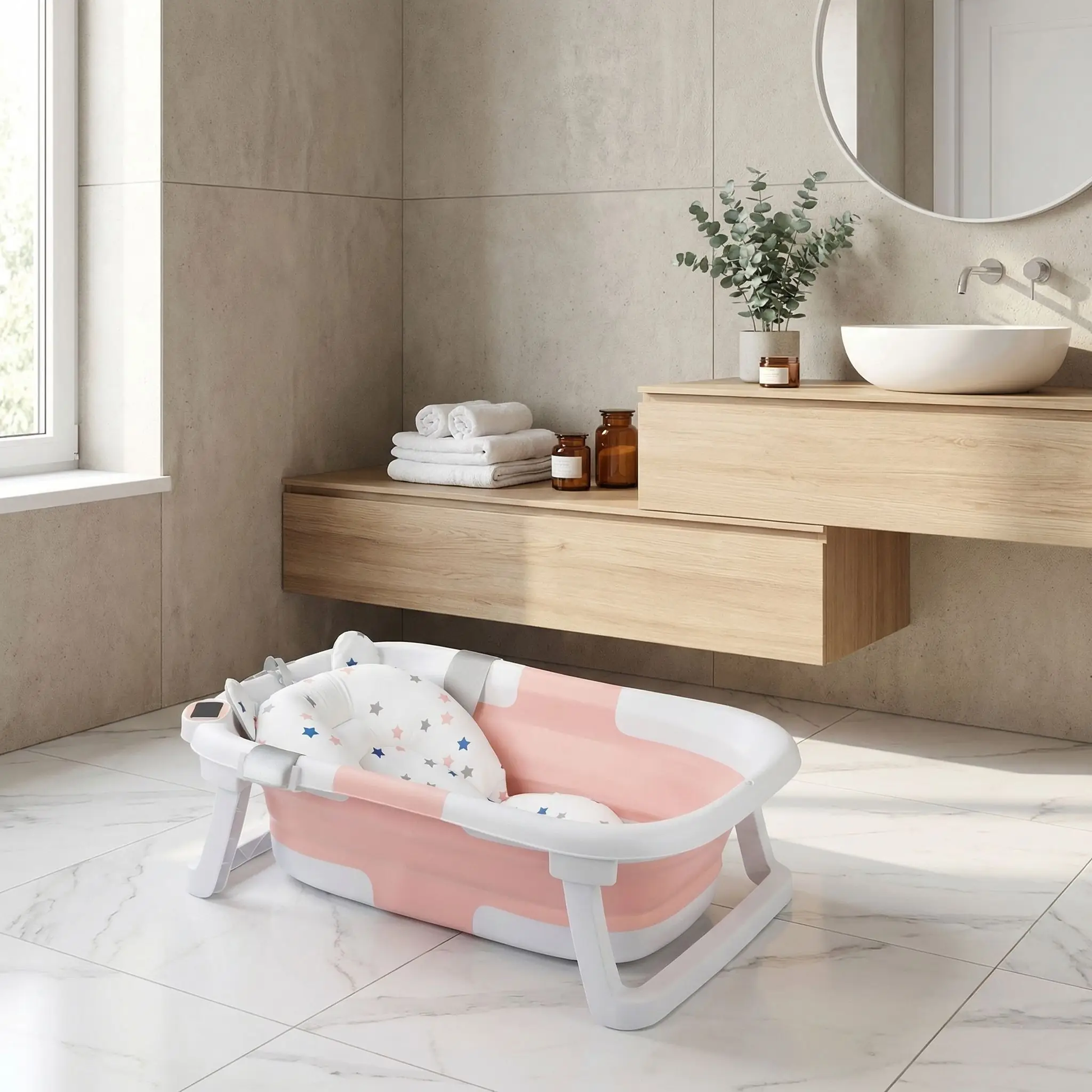 baignoire bébé pliable cocoonspa coussin ergonomique