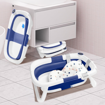 rangement pour gain place pour baignoire bébé pliable pour petite salle bain