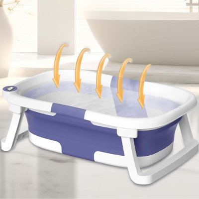 baignoire bébé pliage température contrôlée par thermomètre intégré