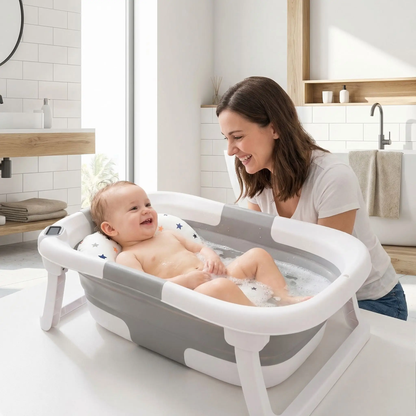 baignoire bébé pliable zenspa coussin antidérapant