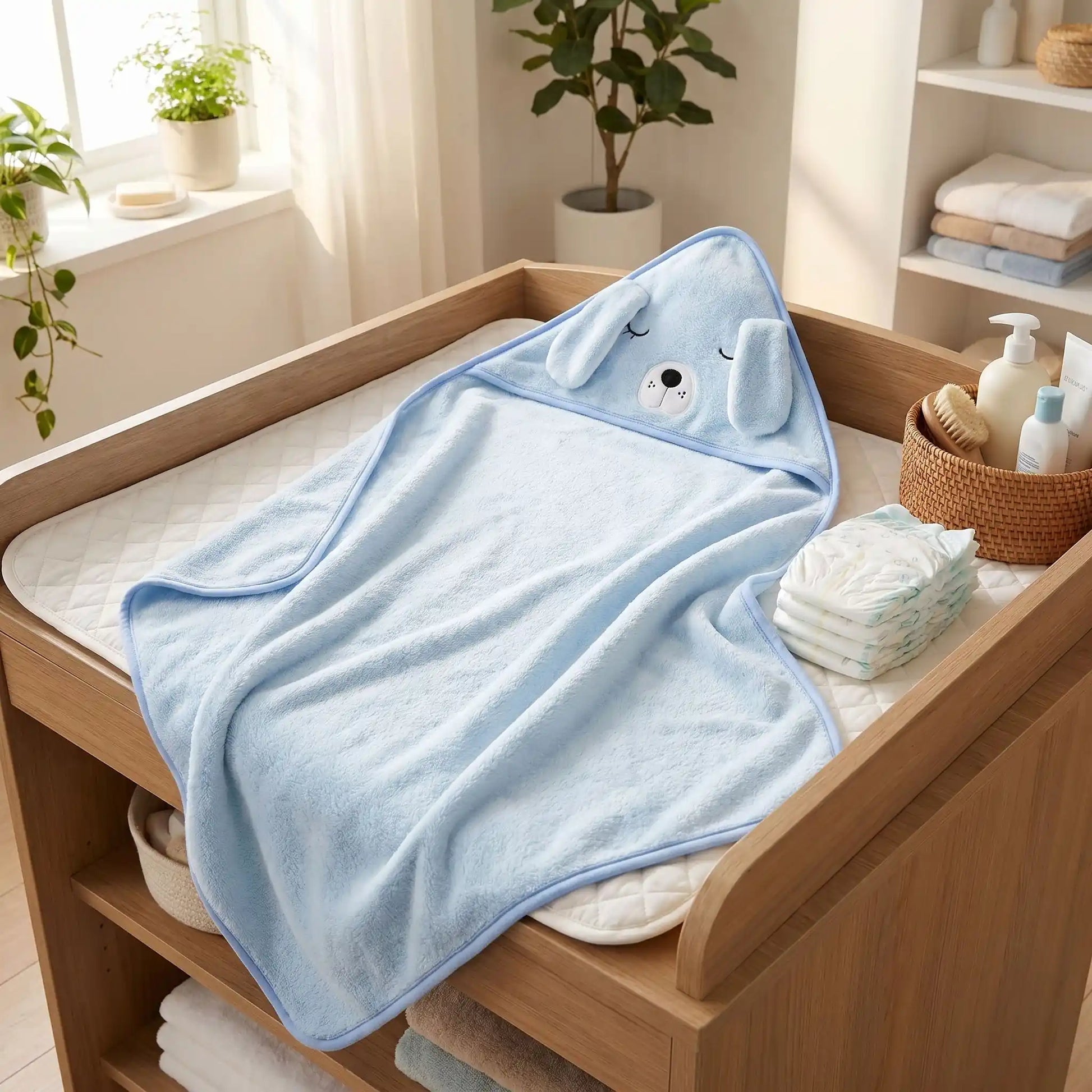 cape de bain bébé caninou ultra absorbante