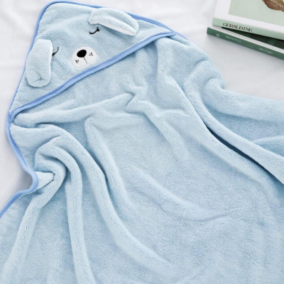 cape de bain bébé chien serviette