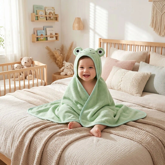 cape de bain bebe croaky design mignon