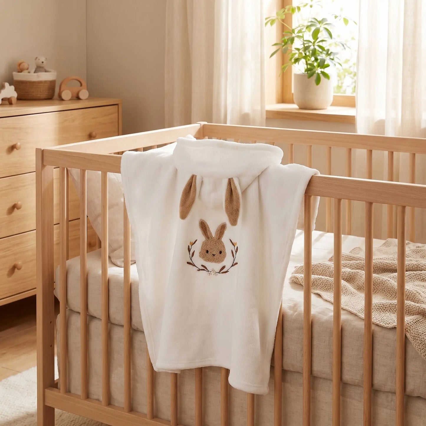cape de bain bebe fille lapinou design mignon