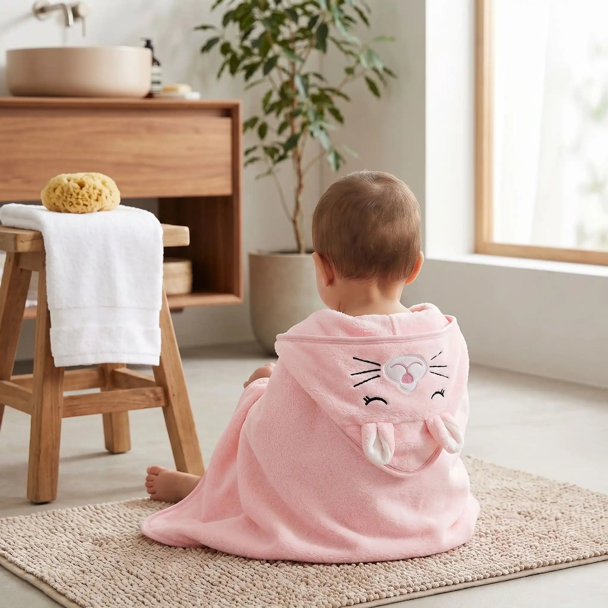 cape de bain bébé misty capuche intégrée