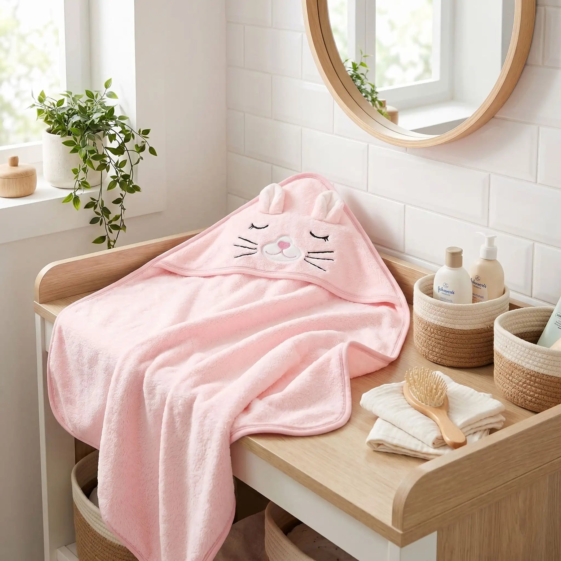 cape de bain bébé misty design mignon
