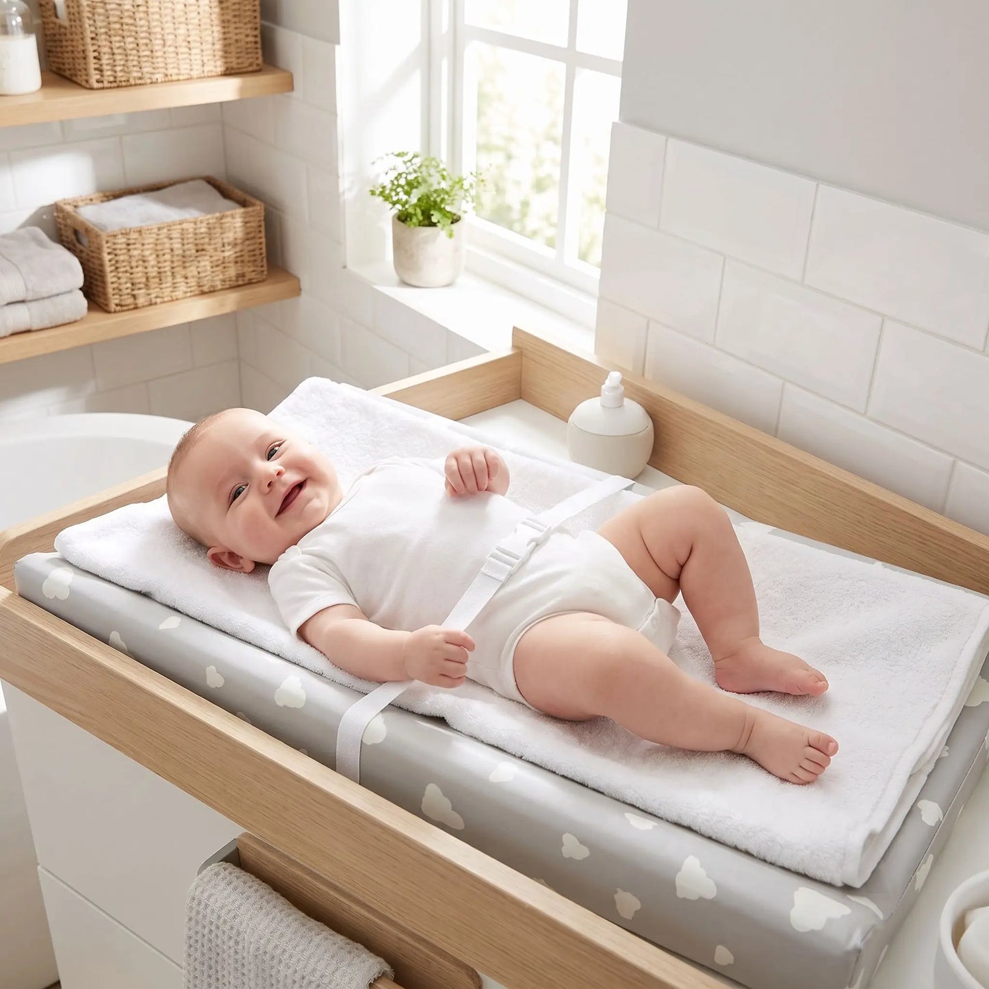 matelas à langer cloudy coussin après bain