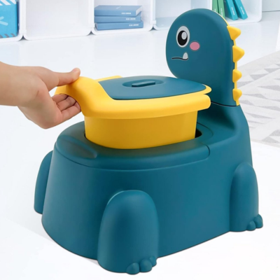 cuvette avec couvercle pot bebe aquapot dinosaure bleu