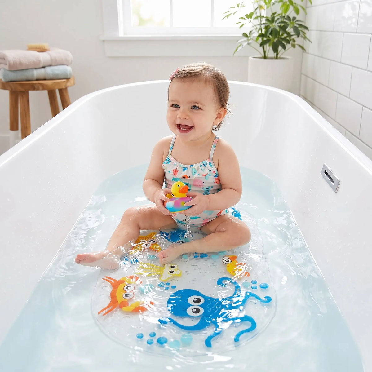 tapis de bain bebe seabed design ludique