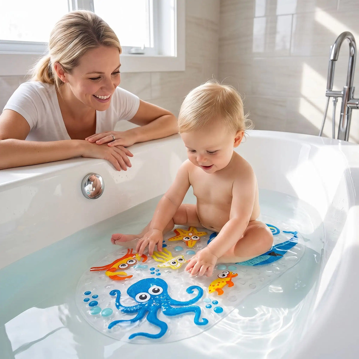 tapis de bain bebe seabed stabilité pour un bain serein