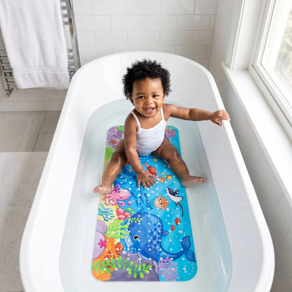 tapis de bain pour bébé bluesea petit moment serein