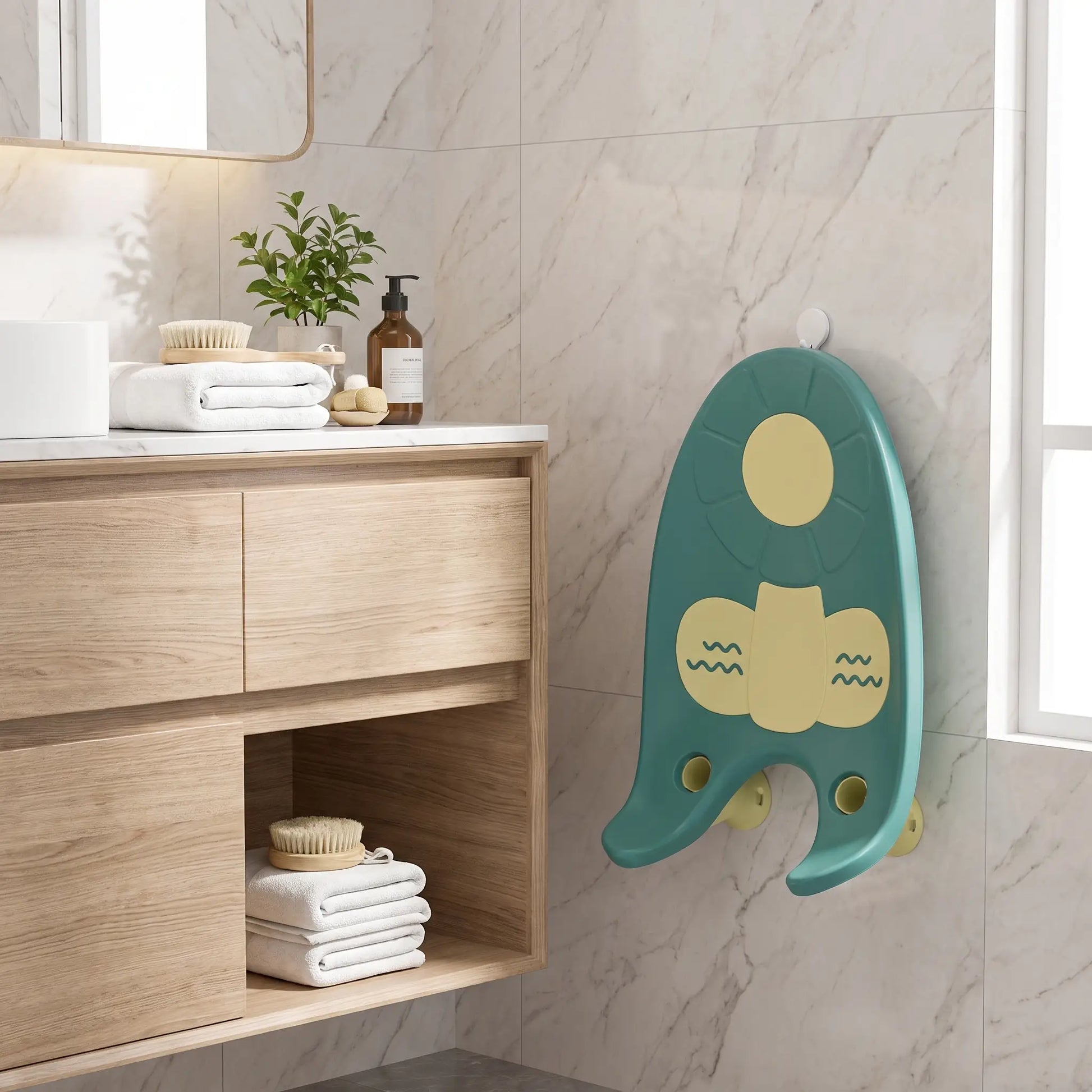 transat de bain bébé bainfix rangement ultra simple pour petit espace